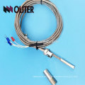 high accuracy pressure spring braid cable platinum wire ss 304 probe temperature sensor manufacturer pt100